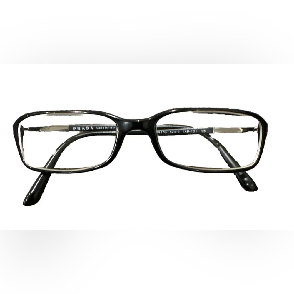 Prada Women’s Glasses Frames Black VPR 17G 1AB-1O1 135 Made In Italy With Case